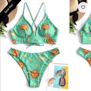 Sun Star Turquoise Bikini Zaful